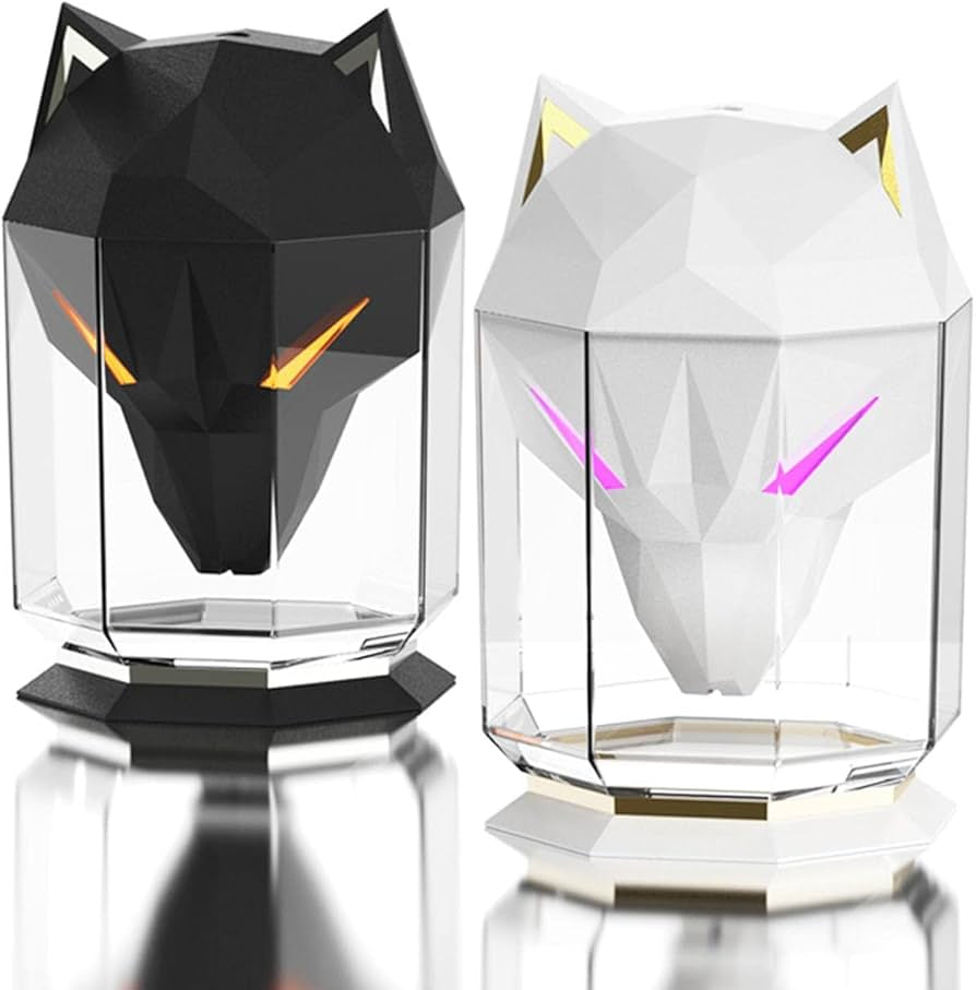 600ML Wolf Head Air Humidifier, Portable Cool Mist Sprayer With LED Light, Electric Desktop Diffuser For Office, Bedroom Wolf Head Humidifier 600ML Wolf Head Air Humidifier, Portable Cool Mist Sprayer With LED Light, Electric Desktop Diffuser For Office, Bedroom Wolf Head Humidifier